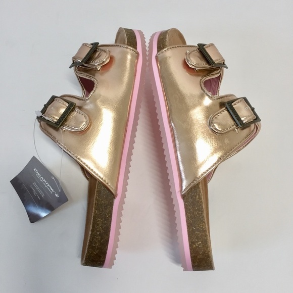 NEW BEARPAW Big Girls Faux Leather slip on Slide Sandals - Picture 6 of 12